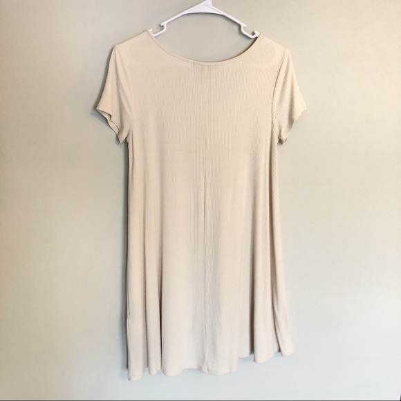 Forever 21 Ribbed T-Shirt Dress Cream - Picture 8 of 8